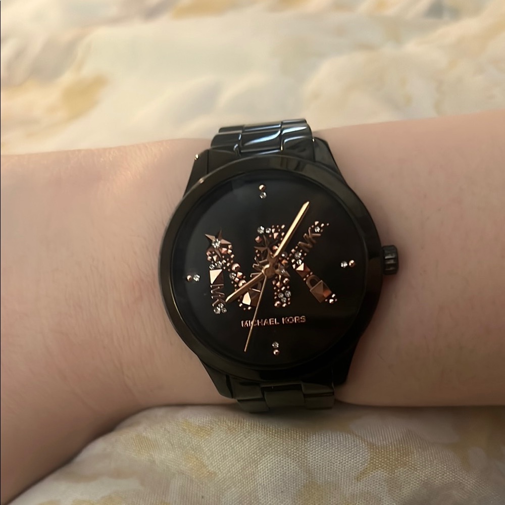 Michael Kors Black Watch with Rose Gold Accents